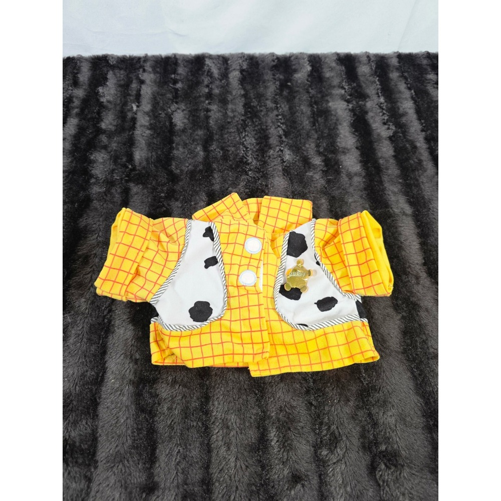 Build-A-Bear Workshop Disney Toy Story Woody Cowboy Shirt Vest Sheriff Badge